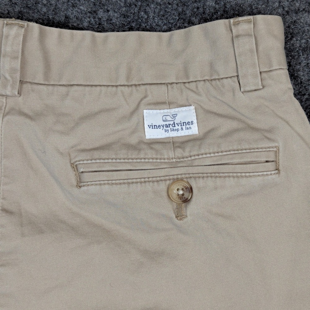 Vineyard Vines Mens Breaker Short Khaki Tan Chino Size 28 1H0462 - Picture 4 of 12